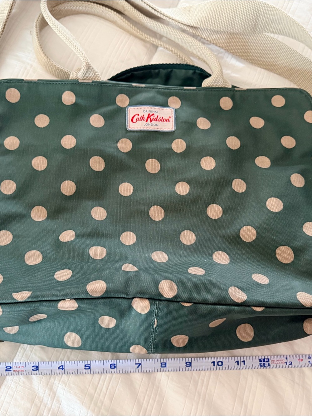 Cath Kidston Blue Tote with Cream Polka Dots